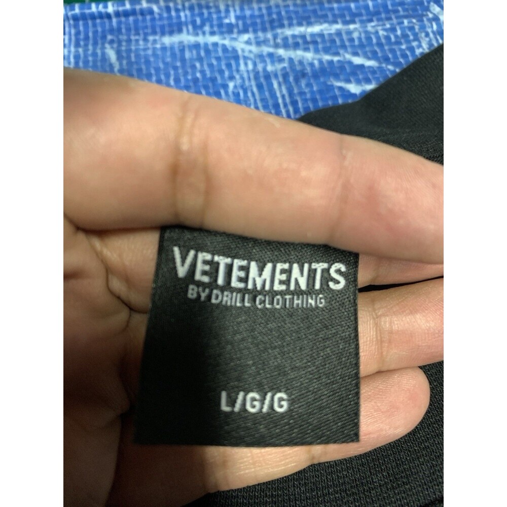 Vetements Limited Edition Men's BLACK T-Shirt Size M/large By Drill Clothing - Picture 4 of 7